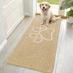 OLANLY Dog Door Mat for Muddy Paws 70x35, Paw Print Design, Absorbs Moisture by OLANLY
