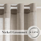 H.VERSAILTEX Linen Curtains Flax Linen Blended Curtain Panels - Image 2