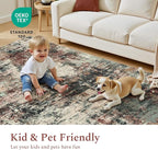 Rugflix 5x7 Area Rugs for Living Room, Washable Large Rug Stain-Resistant Low - Image 6