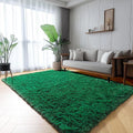 ONASAR Dark Green Area Rugs for Living Room Bedroom, 5x8 Fluffy Shaggy Large Rug by ONASAR