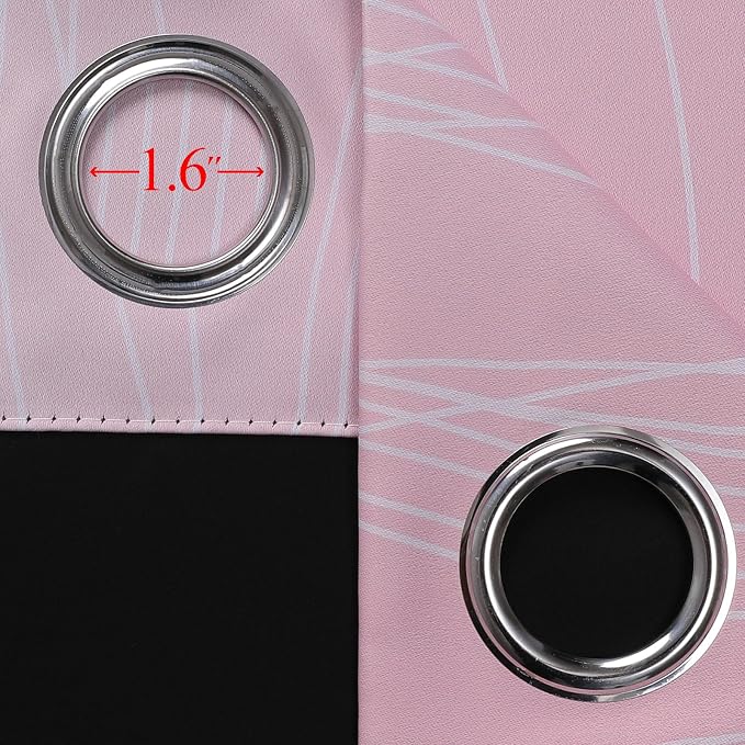 Estelar Textiler Pink and Teal Gradient Blackout Curtains - Image 7