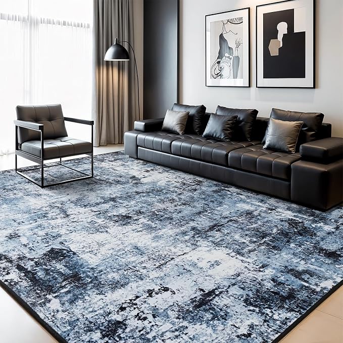 Rugflix 5x7 Area Rugs for Living Room, Washable Large Rug Stain-Resistant Low - Image 9