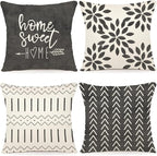 YCOLL Pillow Covers 16x16 Set of 4, Modern Sofa Throw Pillow Cover, Decorative by PillowCoversExpert