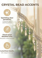Molaxhome Swag Curtain 51 inch Length Rod Pocket Scalloped Curtain Valance - Image 2