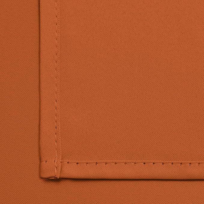 Yakamok Soft and Smooth Orange Blackout Curtains - Image 7