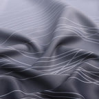Estelar Textiler Black and Greyish White Ombre Short Blackout Kitchen Curtains - Image 9