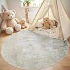 Round Rug 5ft Circle Rug Washable: Carpet Small Circular Area Rug - Image 4