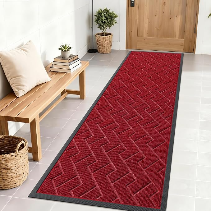 OLANLY Front Door Mat Indoor Outdoor Entrance, Waterproof All-Season, by OLANLY