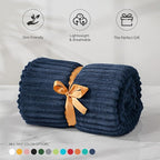 BEDELITE Fleece Blanket Twin Size – 3D Ribbed Jacquard Soft and Warm Decorative - Image 3