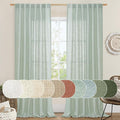 LAMIT Light Sage Linen Sheer Curtains by LAMIT