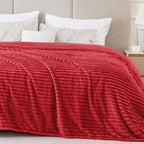 BEDELITE Fleece Blanket Queen Size – 3D Ribbed Jacquard Soft and Warm - Image 7