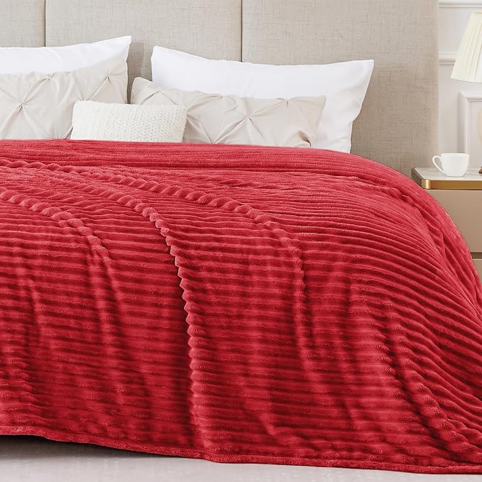 BEDELITE Fleece Blanket King Size – 3D Ribbed Jacquard Soft and Warm Decorative - Image 7