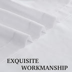 RYB HOME White Linen Curtains 84 inches Long, Semi Sheer Light Filtering Back - Image 5