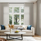 Silver Gery Linen Curtains 96 Inches - Image 5