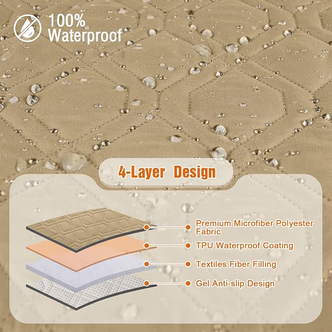 VANSOFY Waterproof Recliner Couch Covers, Sofa Covers 1-Piece Washable - Image 7