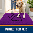 OLANLY Dog Door Mat for Muddy Paws 48x30, Paw Print Design, Absorbs Moisture - Image 6
