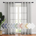 NICETOWN Sheer Linen Bedroom Window Curtains 84 inches Length, Grommet Privacy by NICETOWN