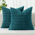MIULEE Pack of 2 Corduroy Decorative Throw Pillow Covers 18x18 Inch Soft Boho by MIULEE
