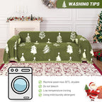 MYSKY HOME 71"X118" Loveseat Christmas Couch Cover, Sectional Sofa Covers Sofa - Image 5