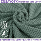ZNSAYOTX Super Stretch Couch Cover Love Seat Sofa Covers - Image 8
