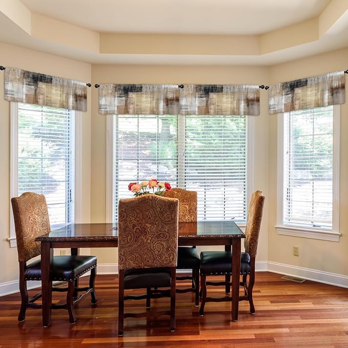 Emvency 4 Pack Valances Window Treatments, 52x18 Inch Rod Pocket Valances - Image 7