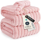 Bedsure GentleSoft Coral Pink Fleece King Blanket by BEDSURE