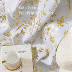NICETOWN White Blackout Floral Kitchen Valances - Image 5