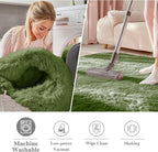 OLANLY Green Round Rugs for Bedroom - Image 3