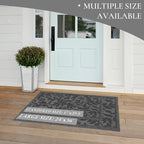 Grey Leaves Outdoor Indoor Entrance Doormats, Absorbent Durable Heavy Duty - Image 4