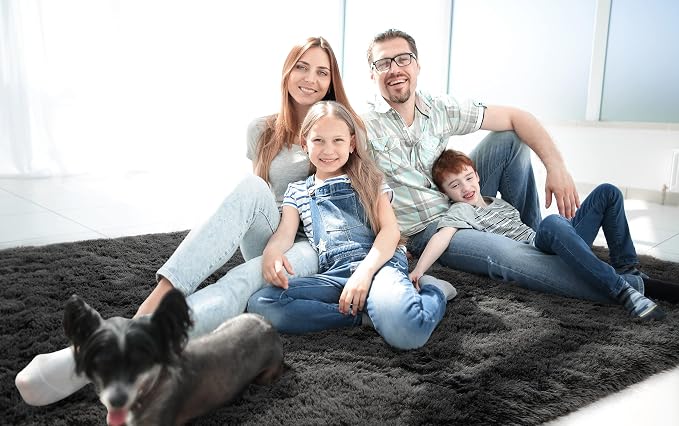 LOCHAS Ultra Soft Indoor Modern Area Rugs Fluffy Living Room Carpets - Image 7
