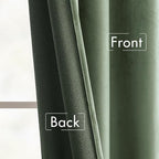 MIULEE Sage Green Velvet Curtains 84 inches - Image 6
