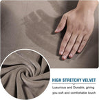 H.VERSAILTEX Modern Velvet Plush High Stretch Sofa Slipcover Furniture - Image 5