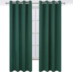 LEMOMO Blackout Curtains 66 x 95 inch/Dark Green Curtains Set of 2 - Image 2