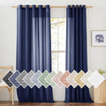 NICETOWN Linen Textured Sheer Curtains 96 inch Long by NICETOWN
