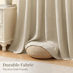 Extra Wide Pinch Pleated Linen Curtains - Image 7