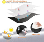 100% Blackout Curtains for Bedroom Portable Window Blinds Cover Adhesive - Image 4