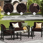 8Pcs Outdoor Cushion Covers, Patio Cushion Covers, Stretch Elastic Slipcovers - Image 4