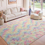 4x6 Ft Shag Kids Colorful Rugs for Bedroom, Ultra Soft Fluffy Furry Area Rugs by Cuzwlovita