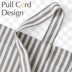 jinchan Tie Up Linen Textured Striped Tie Curtain - Image 6
