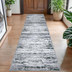 Lansny Modern Abstract Hallway Runner Rug by lansny