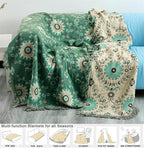 MSGKV Boho Throw Blanket for Couch Bed 60''x80'', 100% Cotton Blankets Woven - Image 7