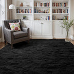 4x6 Ft Shag Black Rugs for Bedroom Living Room, Ultra Soft Fluffy Furry Area - Image 3