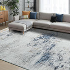 Toneed Abstract Area Rug Modern Washable Rug Soft Non Slip Rug Low Pile - Image 2