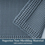 RESARE Waffle Bath Rug for Bath, Super Absorbent Non Slip Machine Washable - Image 2