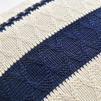 Fancy Homi Set of 1 Navy Blue Lumbar Decorative Throw Pillow Covers 12x20 Inch - Image 4