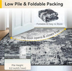 Washable Area Rugs 9'x12' Non-Slip Modern Abstract Soft - Image 5