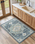 AMADA HOMEFURNISHING 2x4 Washable Area Rug, Low-Profile Entryway Rug - Image 2