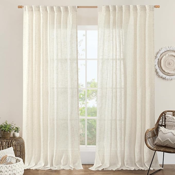 LAMIT Extra Wide Linen Curtains by LAMIT