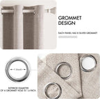 MIULEE Linen Blackout Curtains and Drapes 100% Room Darkening Thermal Insulated - Image 4
