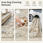 10x14 Area Rugs for Living Room, Non Slip Machine Washable Vintage Rugs - Image 5